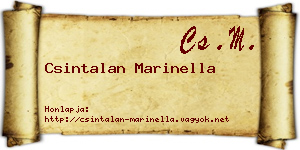 Csintalan Marinella névjegykártya